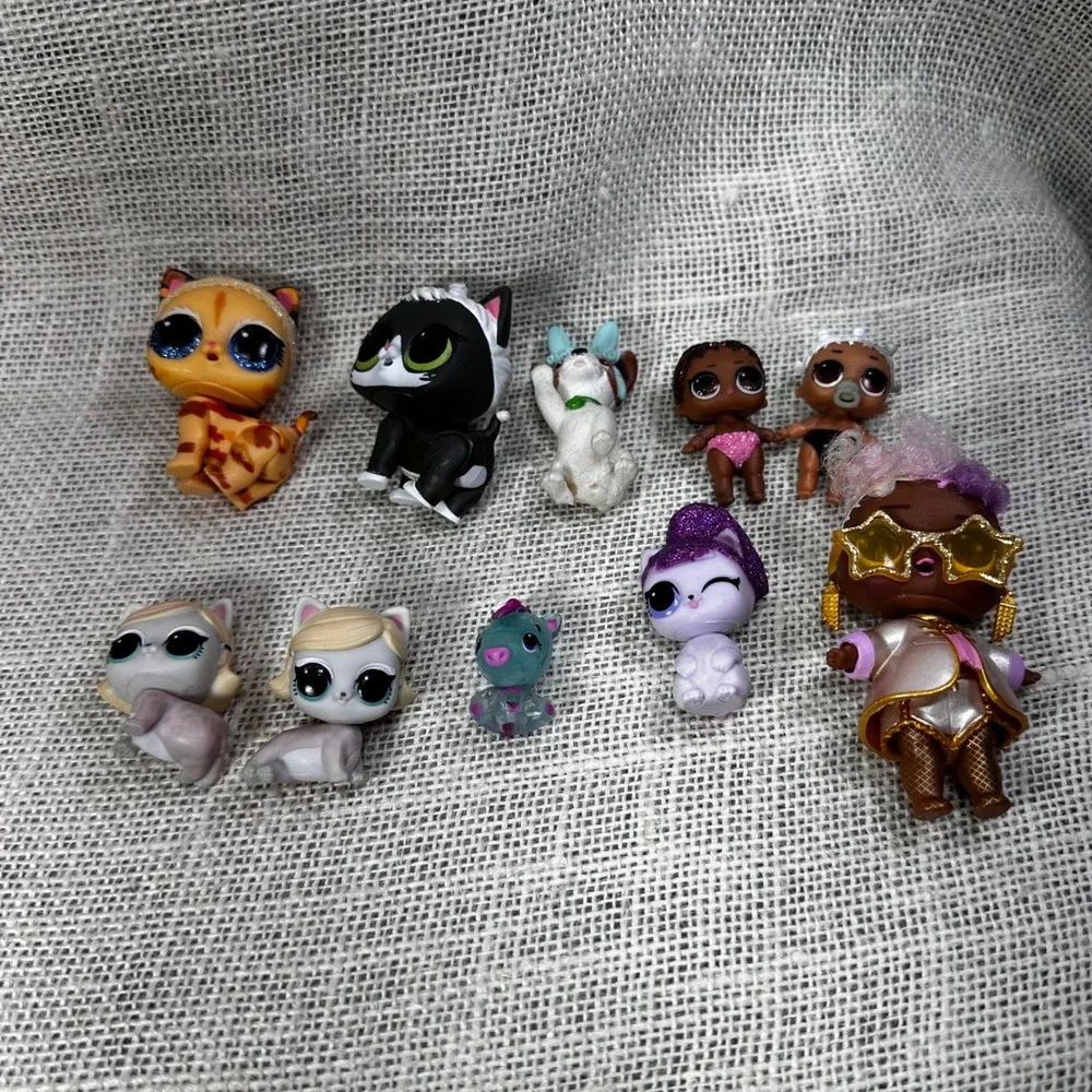 LOL Surprise Dolls Pets Lot 10+ Figures MGA Mixed‎ Bundle Glitter Flocked Series
